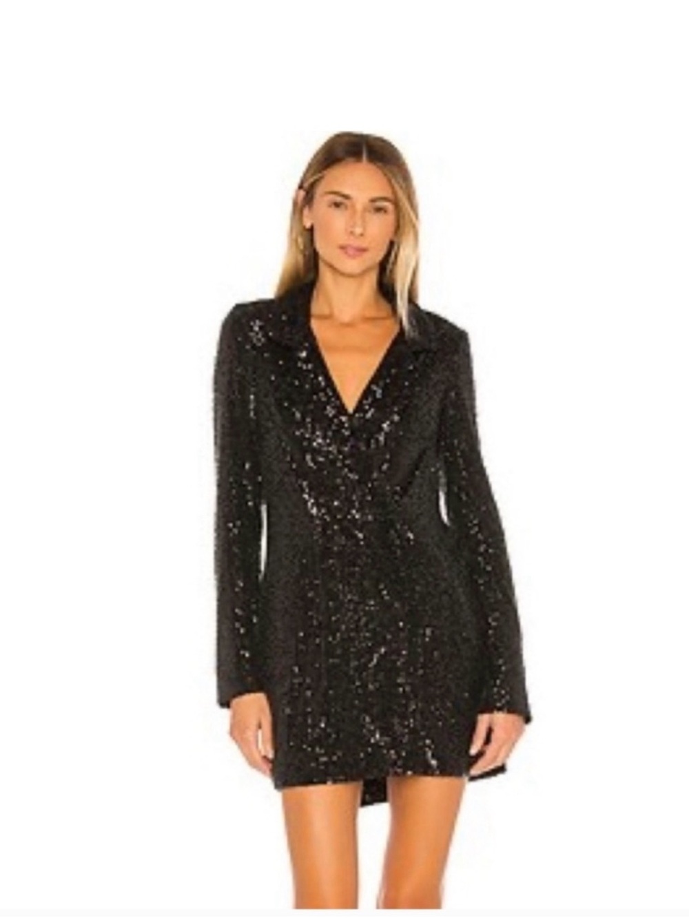 NWT Show Me Your Mumu Bazel Sequin Blazer Dress Black XS Party Cocktail